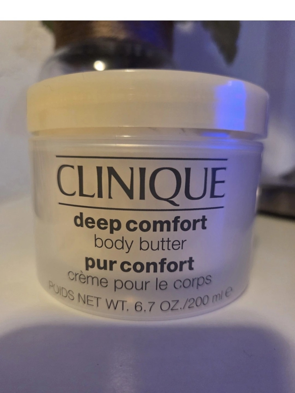 Clinique Deep Comfort Body Butter - White Jar with Cream Lid